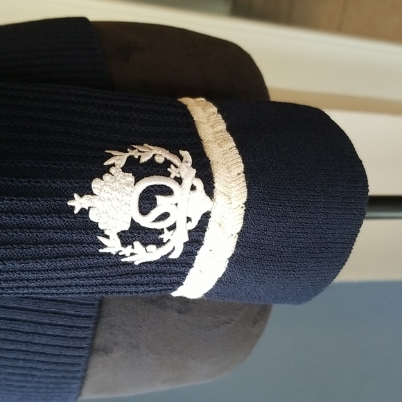 Vintage St. John by Marie Gray Navy  Santana with Cream Trim Jacket Size  P - Picture 4 of 8